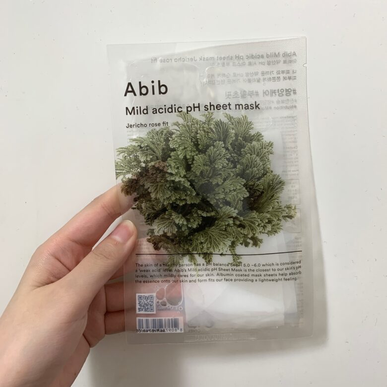 2021年10月のお気に入り Abib(アビブ) 弱酸性pHシートマスク 復活草フィット1